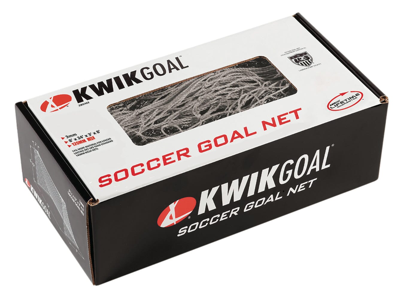 Kwikgoal, Kwikgoal 3mm Solid Braid Knotless Net (Retail) | 3B6402