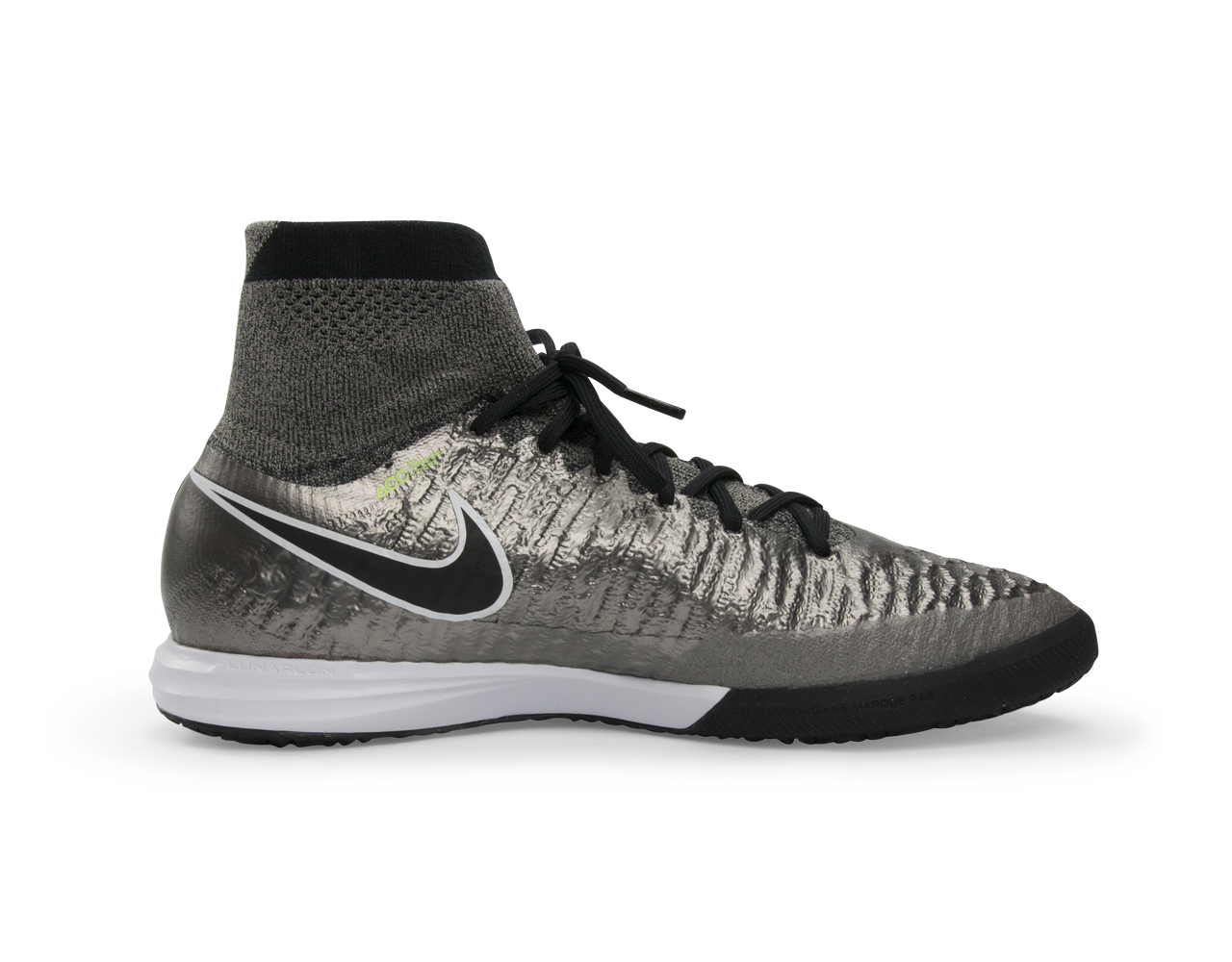 Nike, Nike Men's MagistaX Proximo Indoor Soccer Shoes Metallic Pewter/Ghost Green/Black