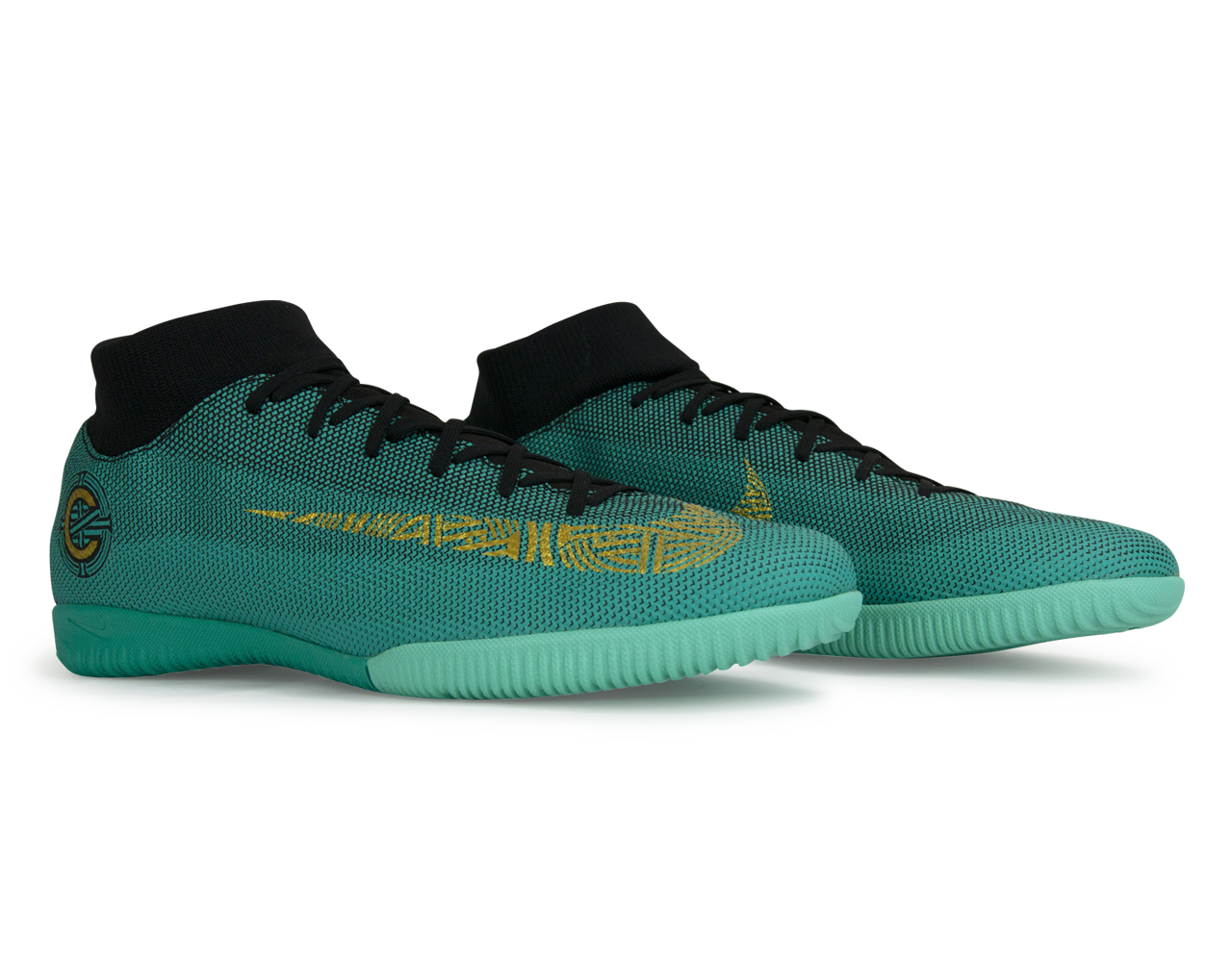 Nike, Nike Men's Mercurial Superfly 6 Academy CR7 Indoor Soccer Shoes Clear Jade/Black/Hyper Turquoise