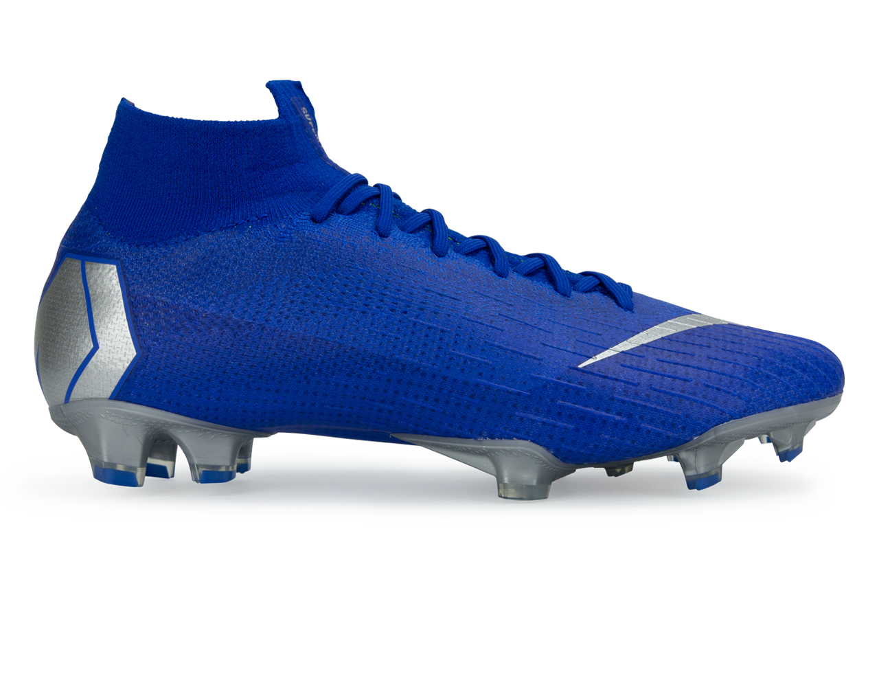 Nike, Nike Men's Mercurial Superfly 6 Elite FG Racer Blue/Metallic Silver