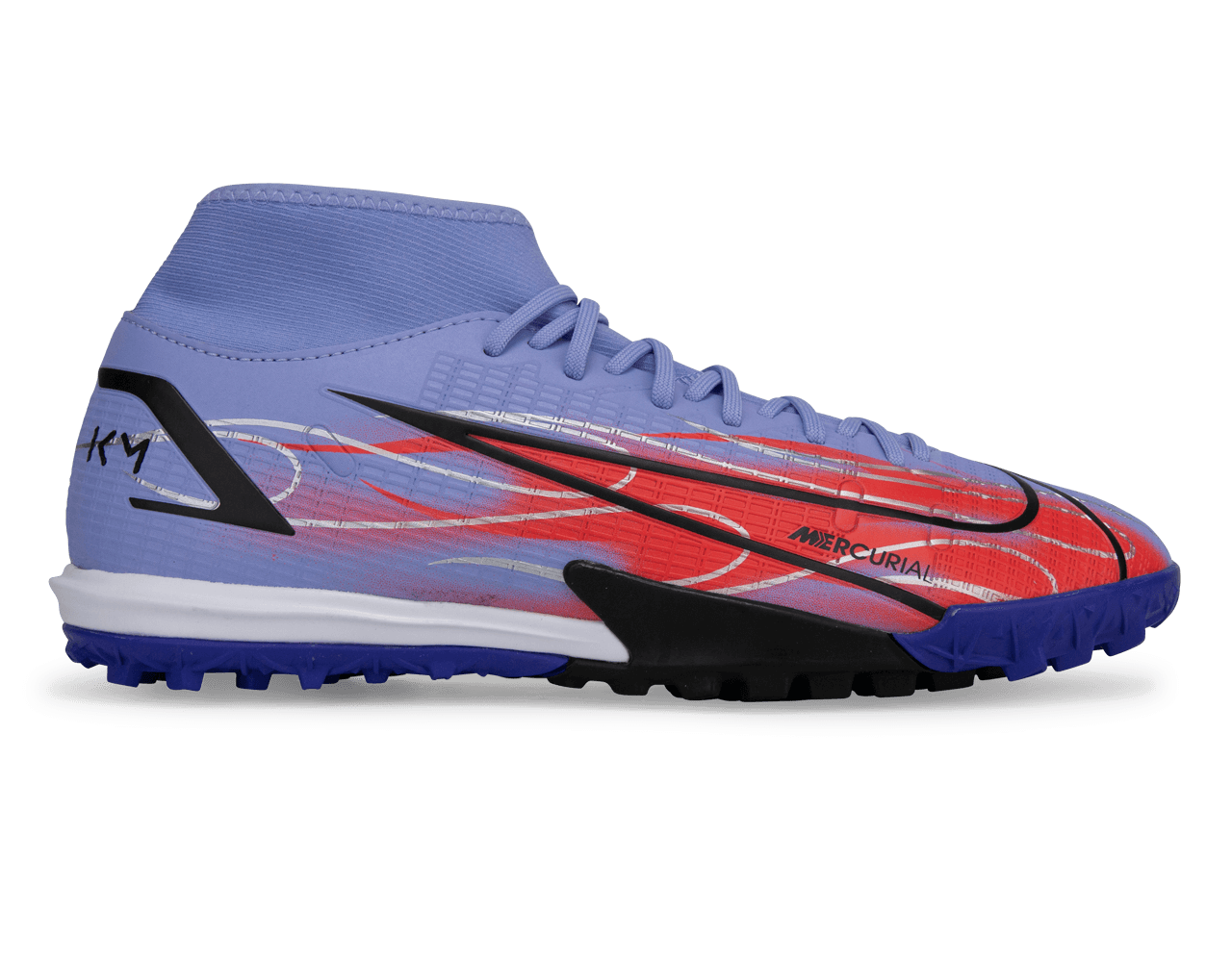 Nike, Nike Men's Mercurial Superfly 8 Academy KM TF Light Thistle/Indigo Burst