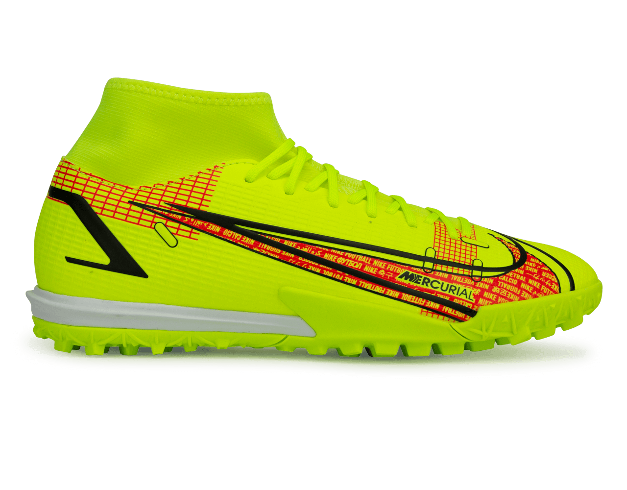 Nike, Nike Men's Mercurial Superfly 8 Academy TF Volt/Crimson