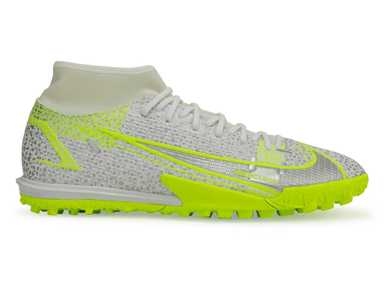 Nike, Nike Men's Mercurial Superfly 8 Academy TF White/Volt