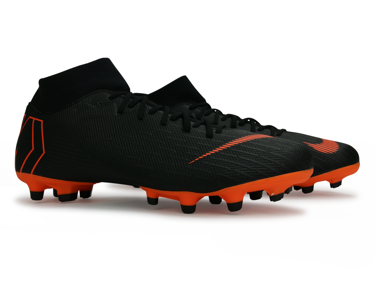 Nike, Nike Men's Mercurial Superfly VI Academy FG/MG Black/Total Orange