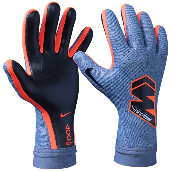 Nike, Nike Men's Mercurial Touch Elite Goalkeeper Gloves Armory Blue/Metallic Silver/Black