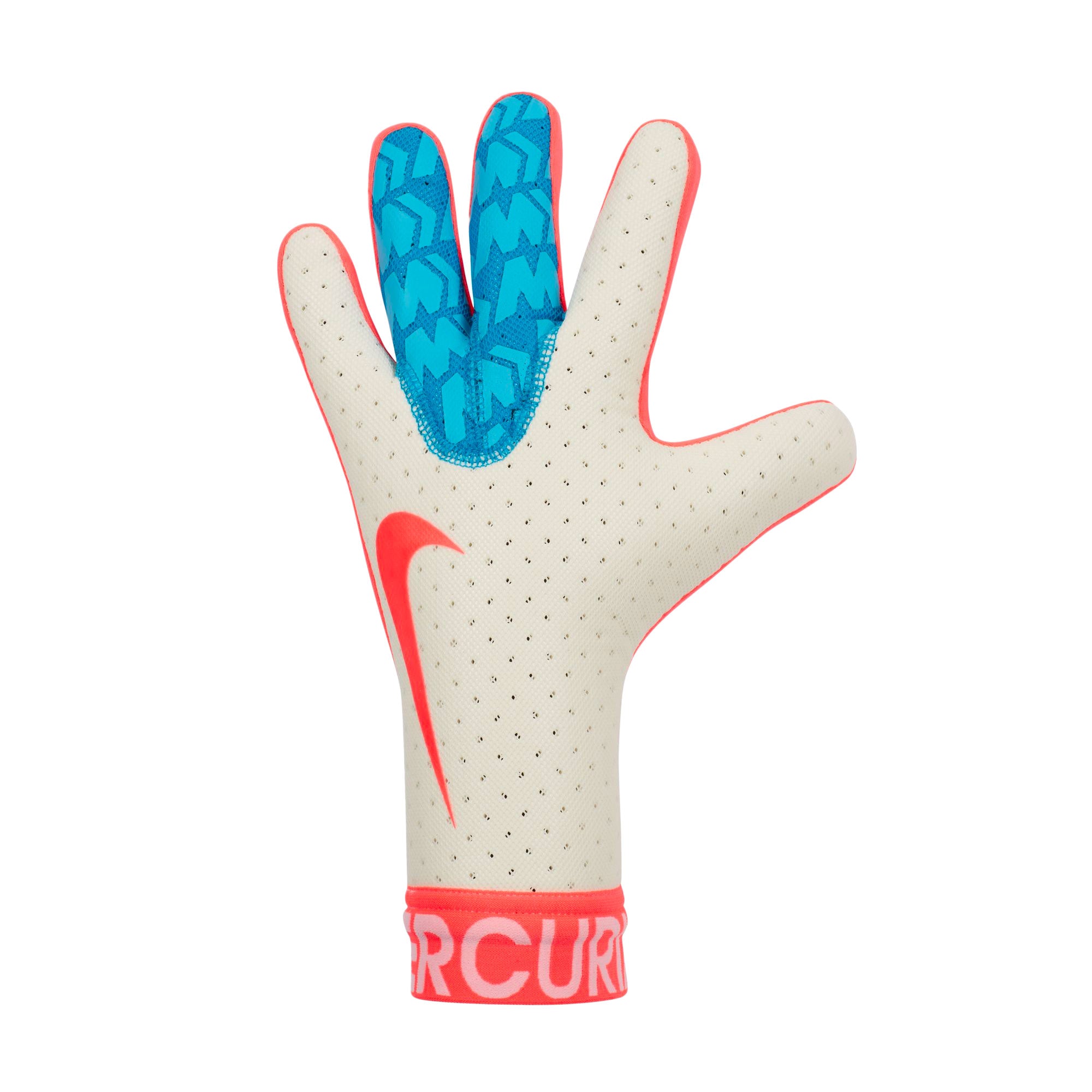 Nike, Nike Men's Mercurial Touch Elite Goalkeeper Gloves White/Aqua Blue