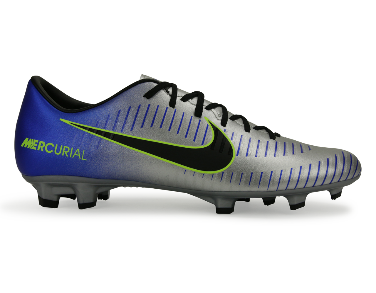 Nike, Nike Men's Mercurial Victory VI Neymar Jr FG Racer Blue/Black/Chrome/Volt