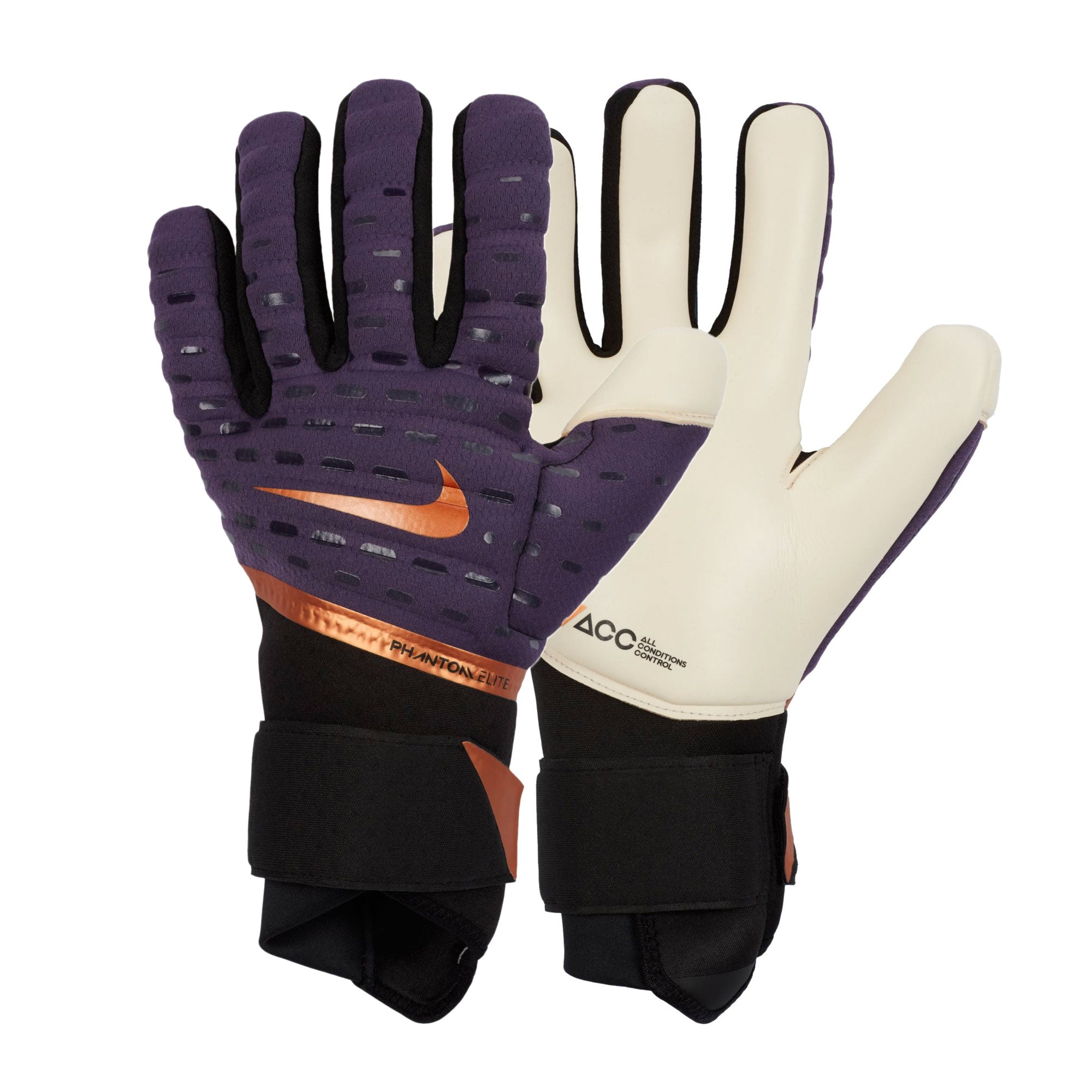 Nike, Nike Men's Phantom Elite Goalkeeper Gloves Dark Raisin/Black