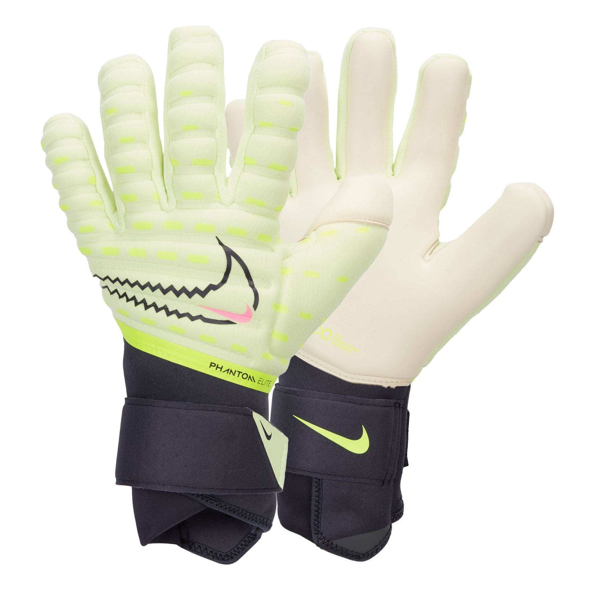 Nike, Nike Men's Phantom Elite Goalkeeper Gloves Hyper Volt/Gridiron