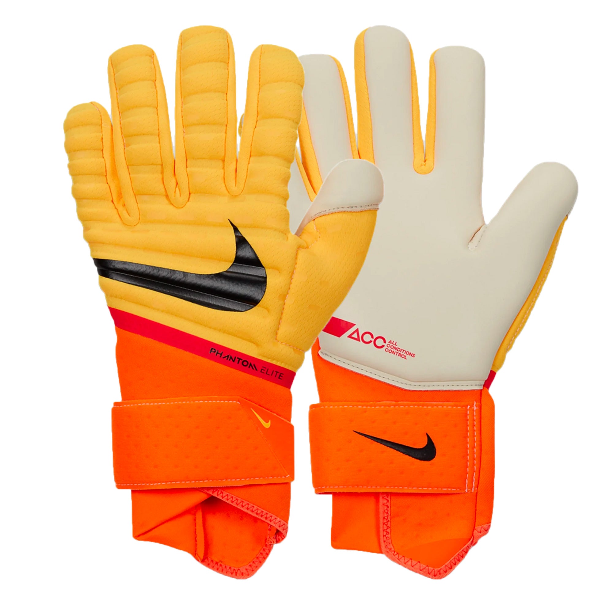 Nike, Nike Men's Phantom Elite Goalkeeper Gloves Orange/White/Black