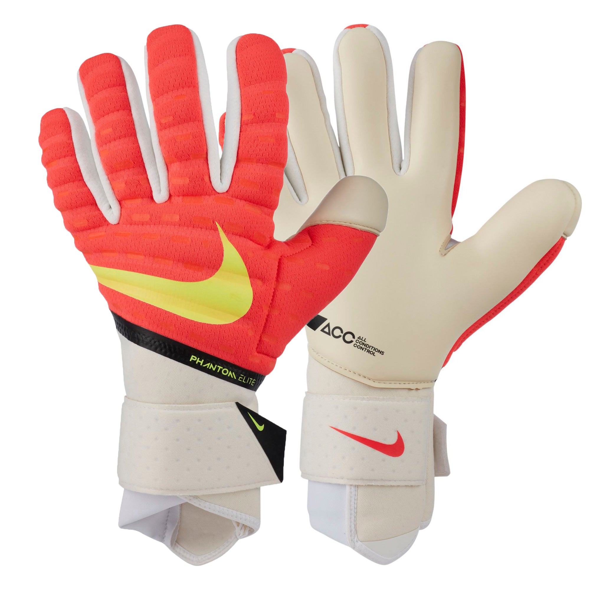 Nike, Nike Men's Phantom Elite Goalkeeper Gloves Red/White/Yellow