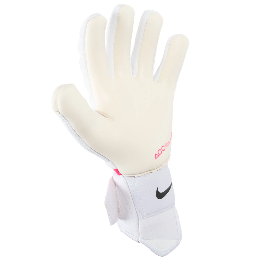 Nike, Nike Men's Phantom Elite Goalkeeper Gloves White/Pink Blast/Black