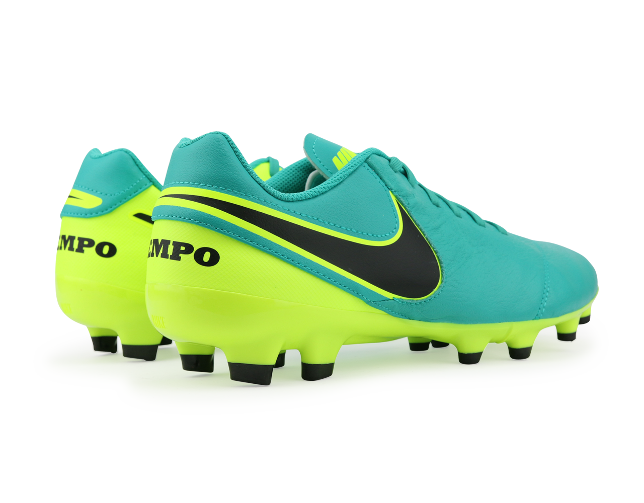 Nike, Nike Men's Tiempo Genio Leather FG Clear Jade/Black/Volt