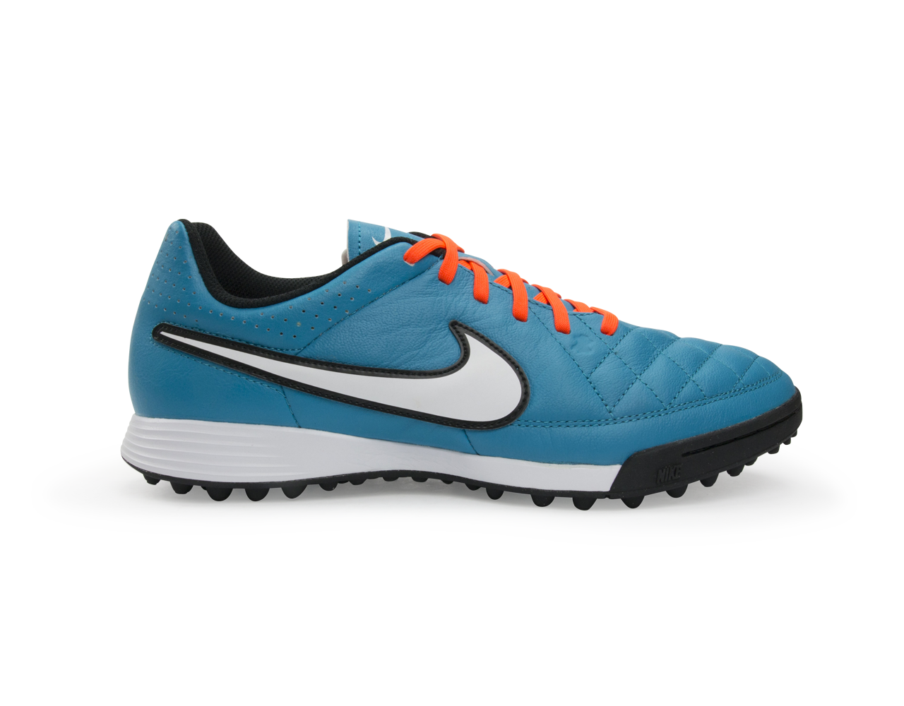 Nike, Nike Men's Tiempo Genio Leather Turf Soccer Shoes Neo Turquoise/White/Hyper Crimson