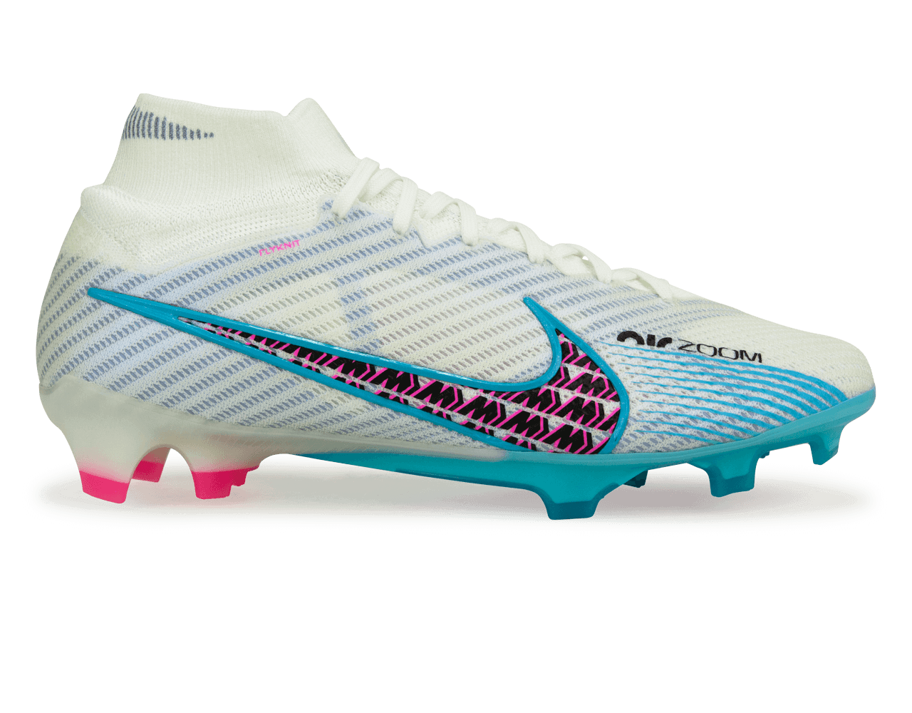 Nike, Nike Men's Zoom Mercurial Superfly 9 Elite FG White/Pink Blast