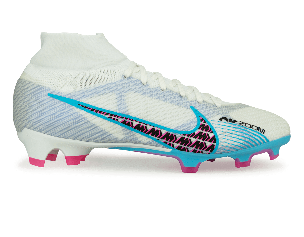 Nike, Nike Men's Zoom Mercurial Superfly 9 Pro FG White/Pink Blast