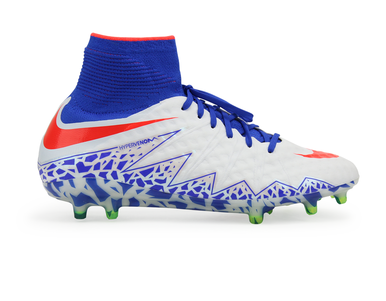 Nike, Nike Women's Hypervenom Phantom II FG White/Bright Crimson/Racer Blue