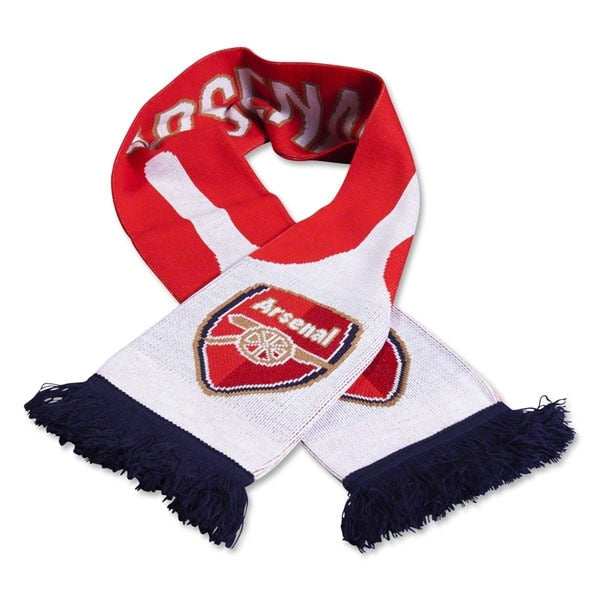 PUMA, PUMA Arsenal Fan Scarf High Risk Red/Gray Dawn/Estate Blue/White