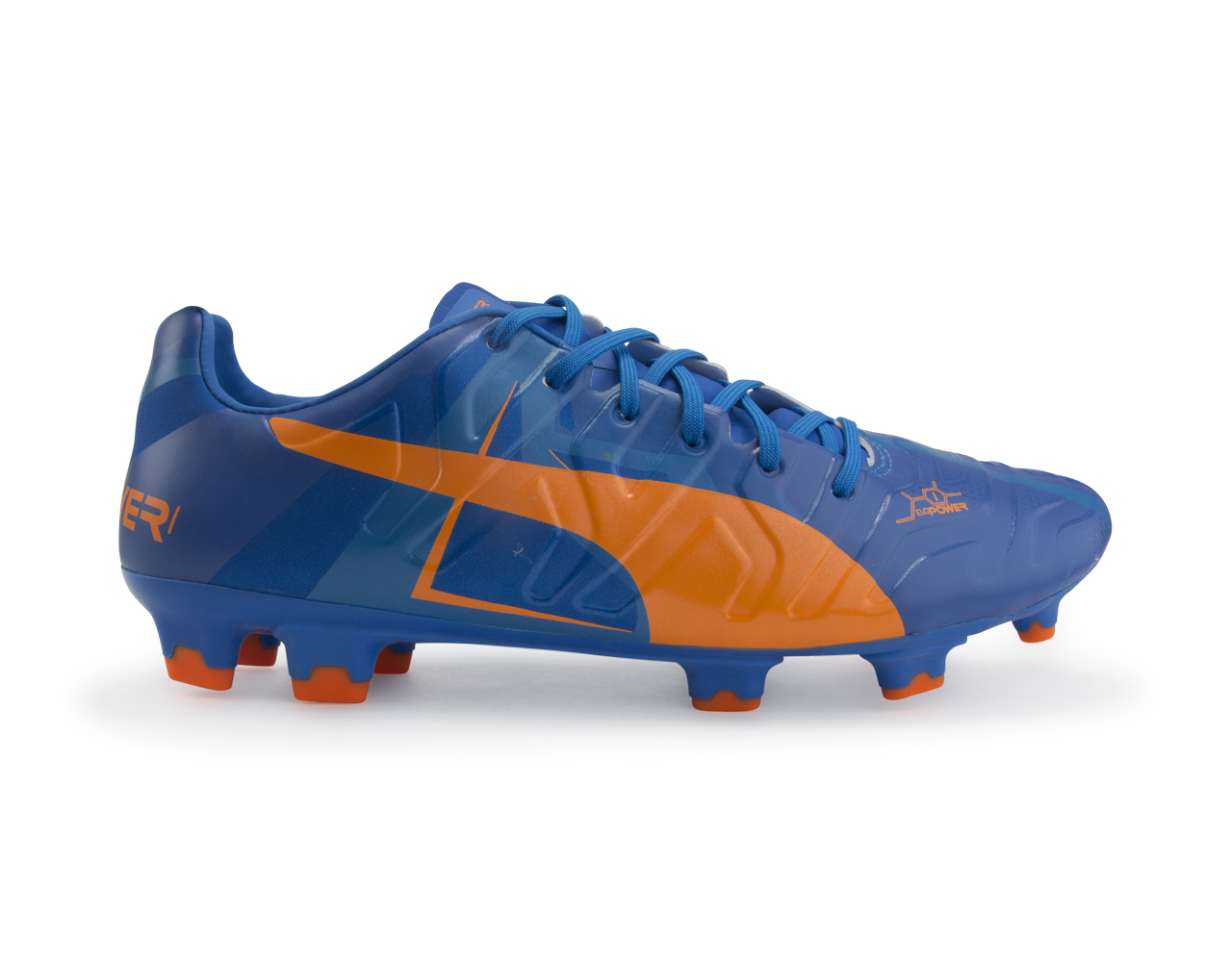 PUMA, PUMA Men's evoPOWER 1 H2H FG Orange Clown Fish/Electric Blue Lemonade