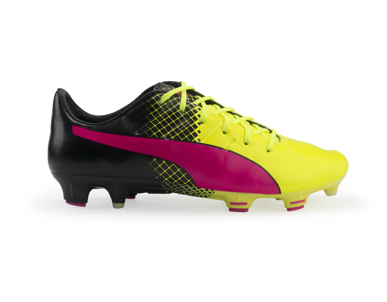 PUMA, PUMA Men's evoPOWER 1.3 Tricks FG Pink Glow/Safety Yellow/Black