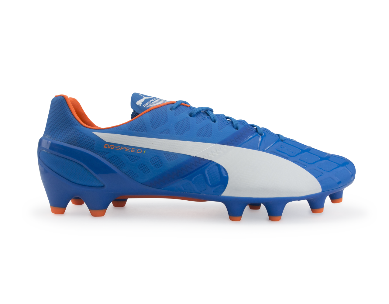 PUMA, PUMA Men's evoSPEED 1.4 FG Orange Clown Fish/Electric Blue Lemonade