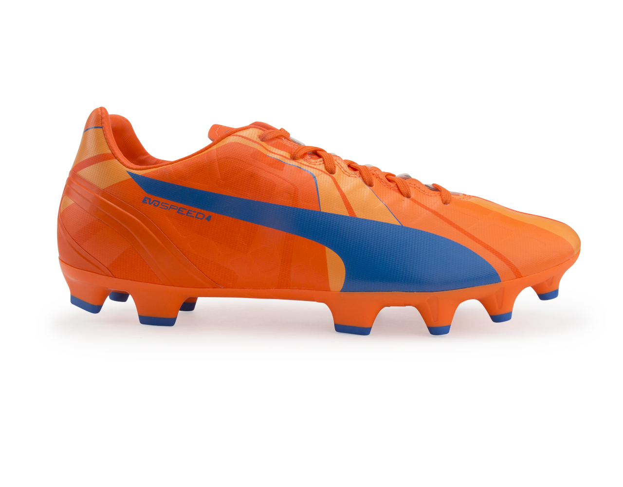 PUMA, PUMA Men's evoSPEED 4 H2H FG Orange Clown Fish/Electric Blue Lemonade