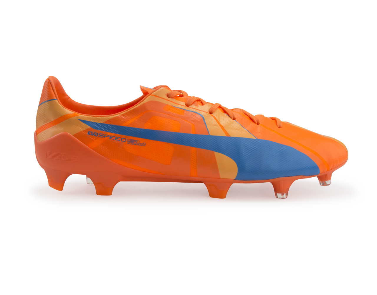 PUMA, PUMA Men's evoSPEED SL H2H FG Orange Clown Fish/Electric Blue Lemonade